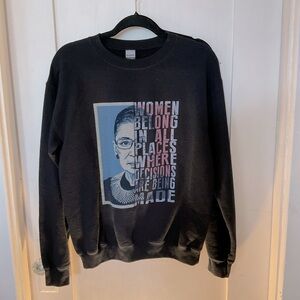 Black Graphic Women Sweatshirt